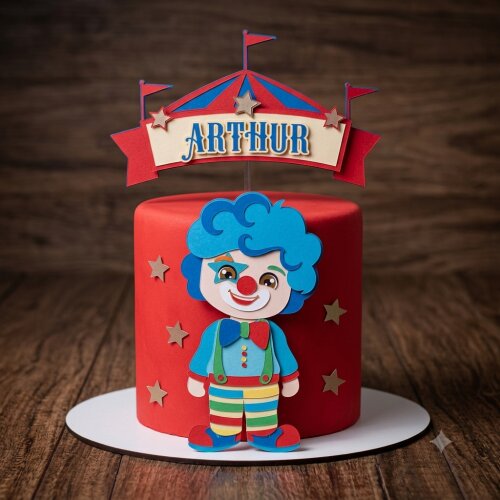 Topo de Bolo Circo 27 Somente Studio