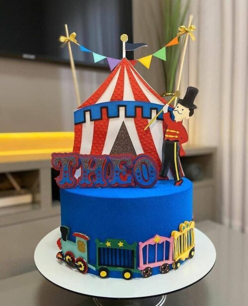Topo de Bolo Circo 31 Somente Studio