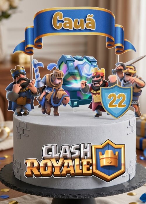 Topo de Bolo Clash Royale 03 Somente Studio