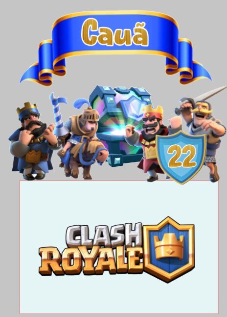 Topo de Bolo Clash Royale 03 Somente Studio