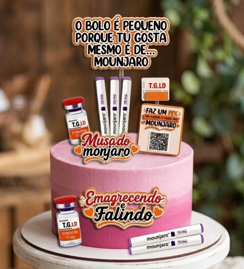 Topo de Bolo Caneta Emagrecedora 01 Studio/PDF/PNG