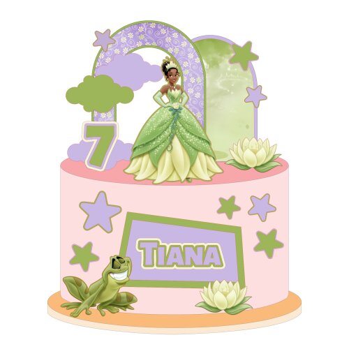 Topo de Bolo A Princesa e o Sapo 07 Somente Studio