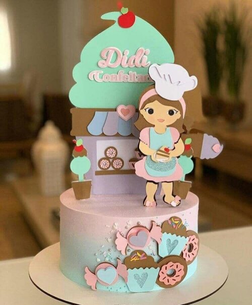 Topo de Bolo Confeitaria 05 Somente Studio