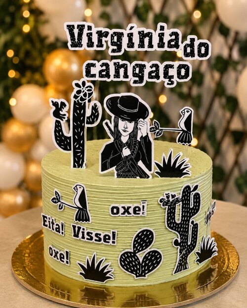 Topo de Bolo Cordel 07 Somente Studio