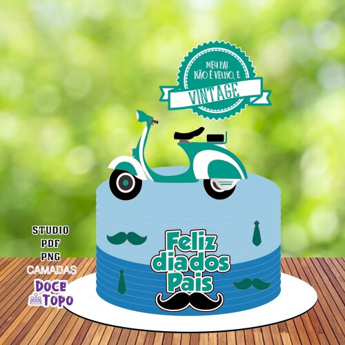Topo de Bolo Dia dos Pais 02 Studio/PDF/PNG