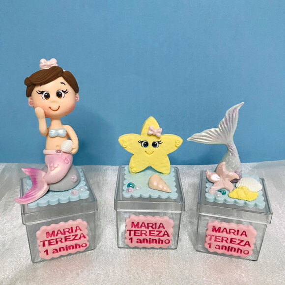 Caixinhas Fundo do Mar em Biscuit