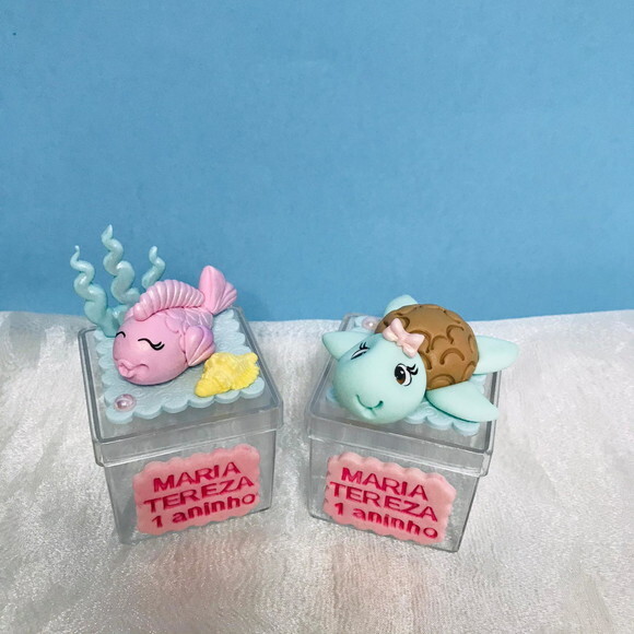Caixinhas Fundo do Mar em Biscuit