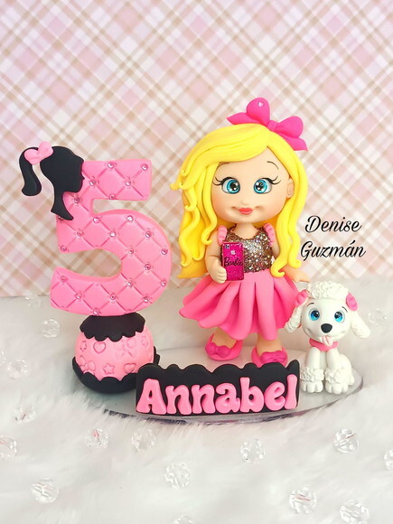 Topo de Bolo Barbie em Biscuit