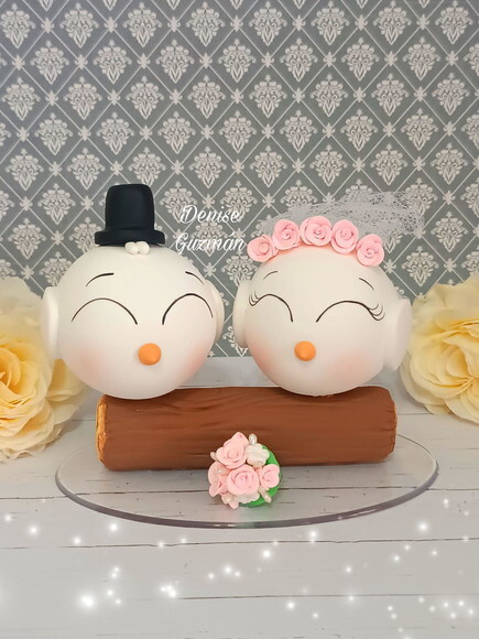 Topo de Bolo de Casamento Pombinhos