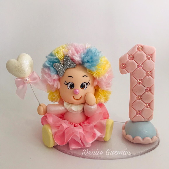 Topo de Bolo do Circo Rosa