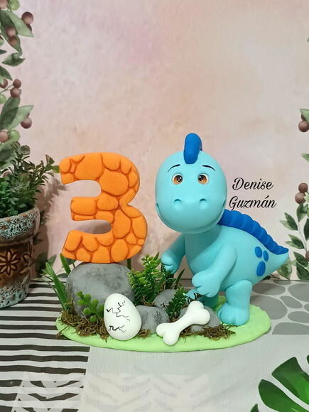Topo de Bolo Dinossauro