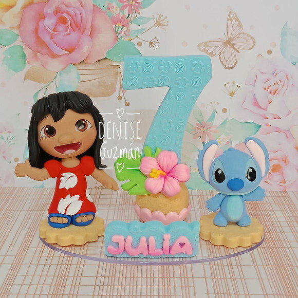 Topo de Bolo Lilo e Stitch