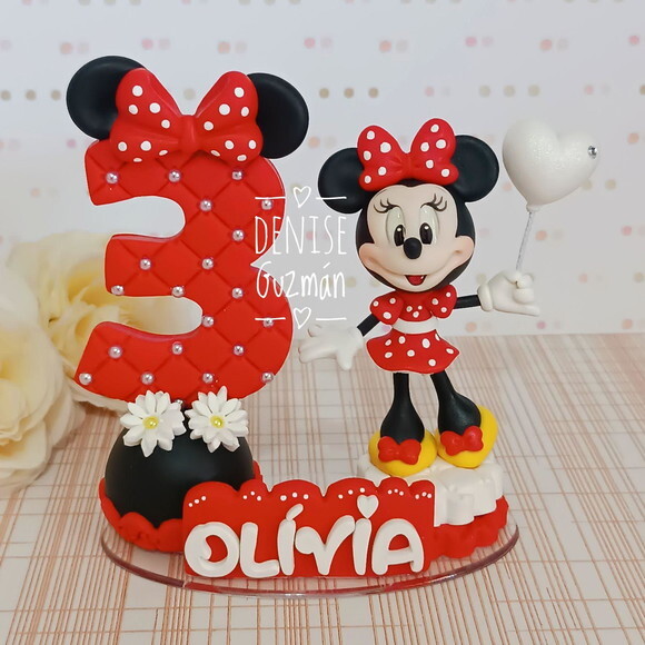 Topo de Bolo Minnie