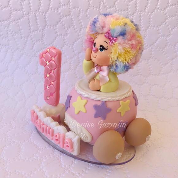 Topo de Bolo Palhacinha do Circo Rosa