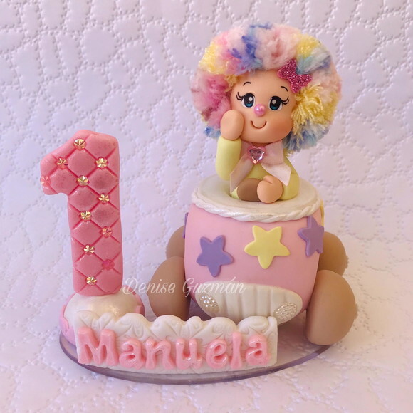 Topo de Bolo Palhacinha do Circo Rosa