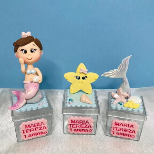 Caixinhas Fundo do Mar em Biscuit