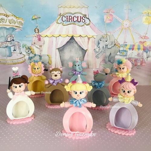 Porta Bombom/guardanapo do Circo Rosa