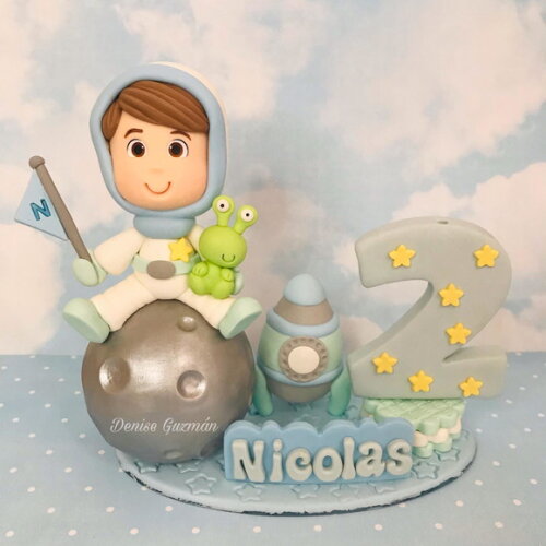 Topo de Bolo Astronauta