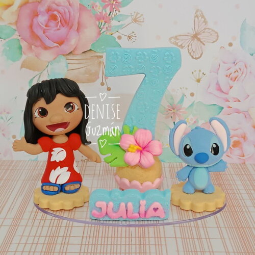 Topo de Bolo Lilo e Stitch