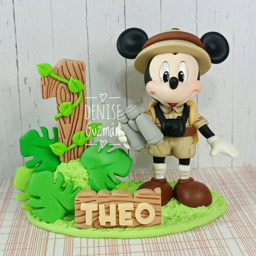 Topo de Bolo Mickey Safari