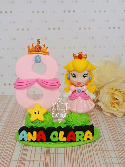 Topo de Bolo Princesa Peach