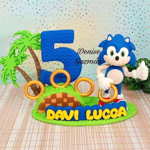 Topo de Bolo Sonic