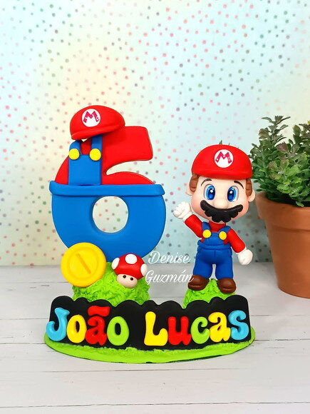 Topo de Bolo Super Mário
