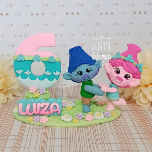 Topo de Bolo Trolls