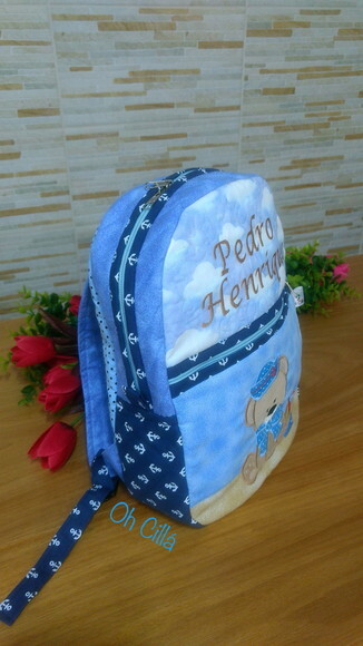 Mochila infantil Urso Marinheiro