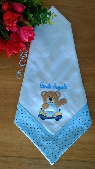Cueiro de Flanela Urso Carro