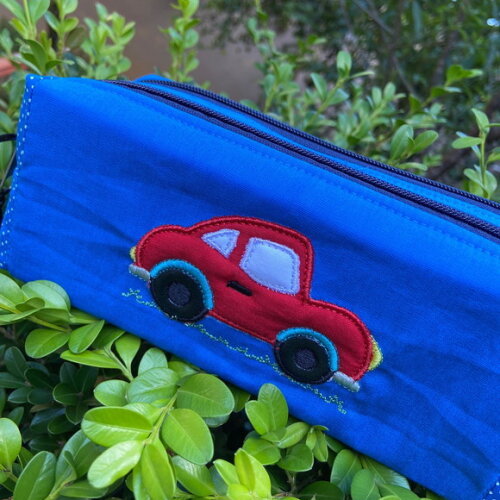 Estojo Escolar 2 Zíperes Carro