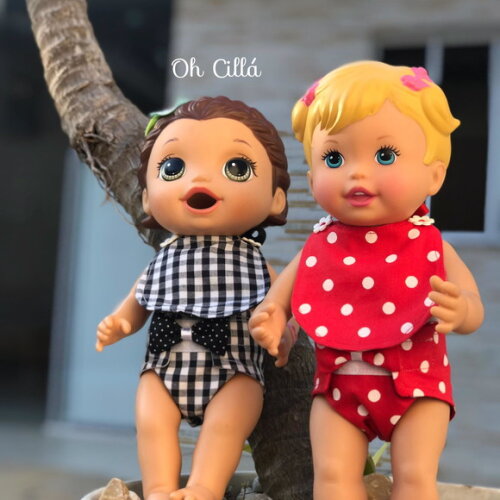 Fraldas para Boneca e Babador