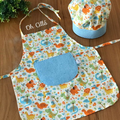 Kit Mini Chefe Infantil Dinossauro