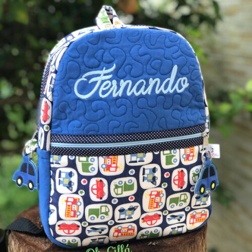 Mochila Infantil Carrinho