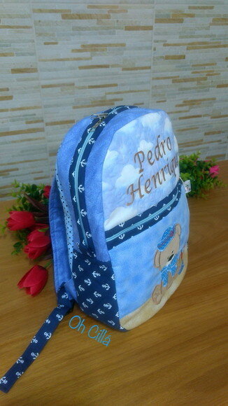 Mochila infantil Urso Marinheiro