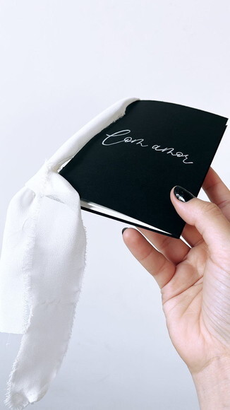 Caderno de Votos Par - Preto Minimalista