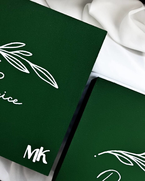 Caixa de Padrinhos Verde Musgo 20x20x5