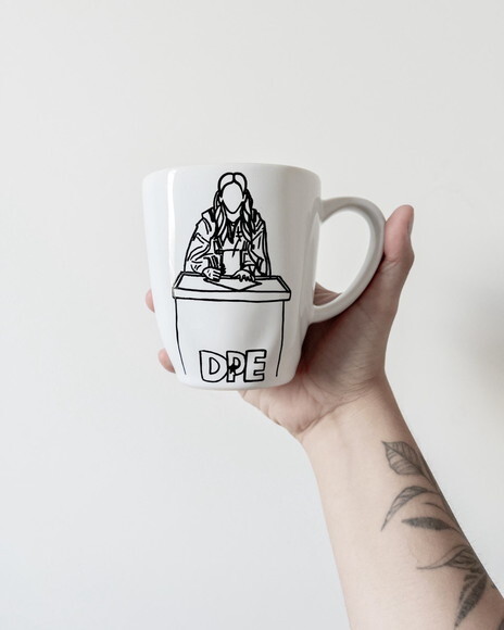 Caneca Personalizadas a Mão - Ilustração de Foto Traços