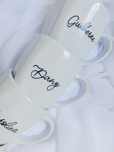 Caneca Porcelana Personalizada 250ml (escrita Á Mão)