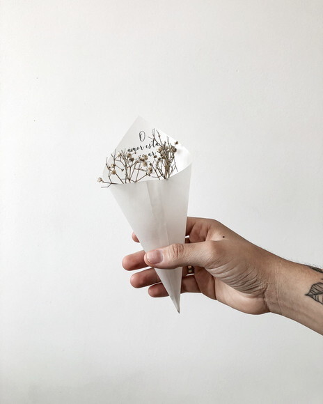 Cone para Pétalas - o Amor Está no Ar