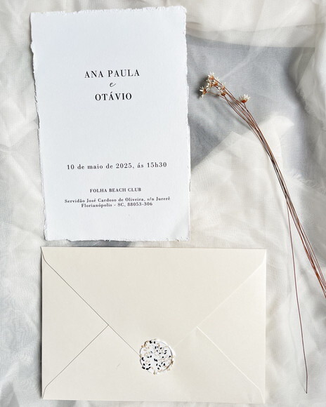 Convite Casamento Minimalista 14x21