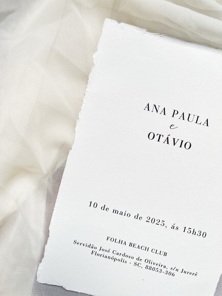 Convite Casamento Minimalista 14x21