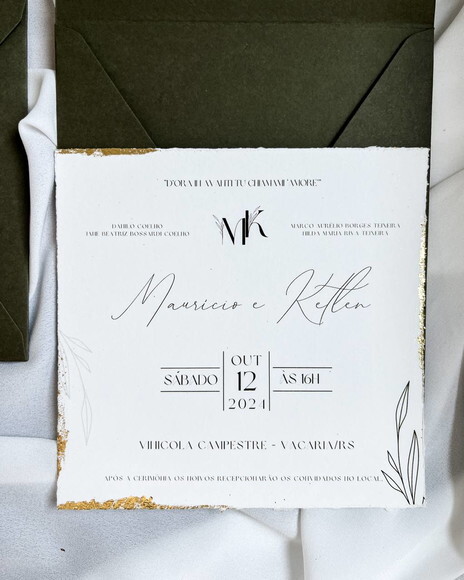 Convite de Casamento 15x15 - Quadrado