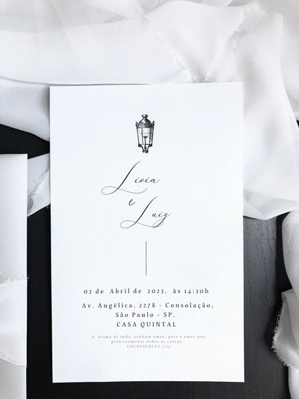 Convite de Casamento Clean