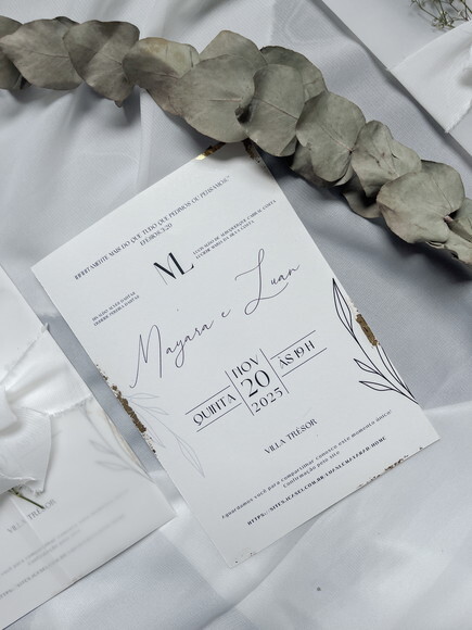 Convite de Casamento Clean