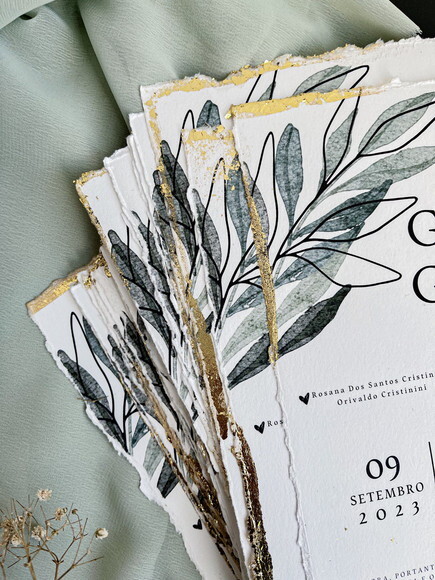 Convite de Casamento com Envelope 15x20