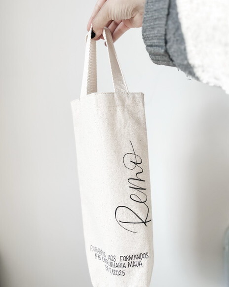 Eco Bag, Porta Vinho Personalizado 15x33x5
