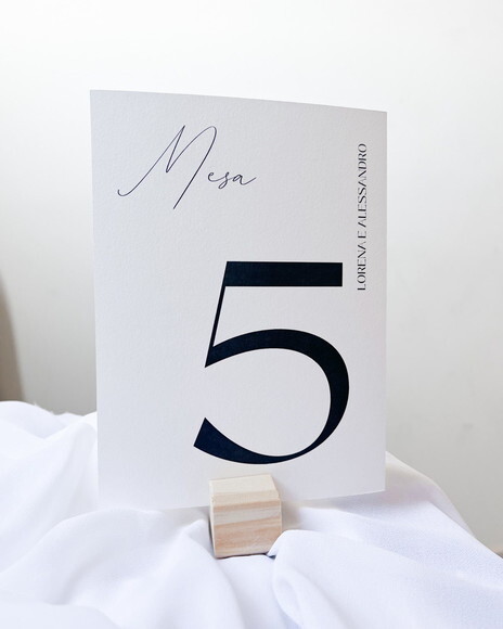 Placa Numero de Mesas c/ Suporte A5