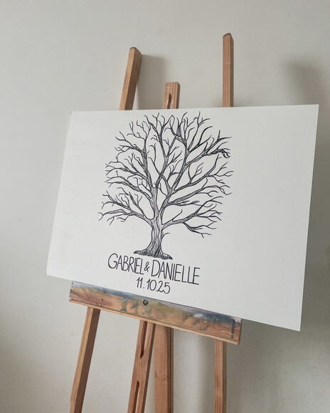 Quadro Arvore de Digitais 60x80 - Personalizada à Mão