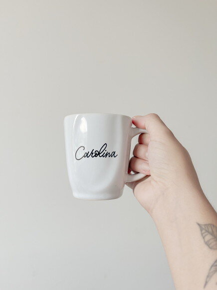 Caneca Porcelana Personalizada 250ml (escrita Á Mão)